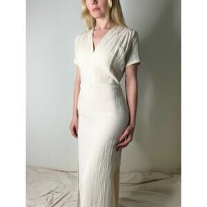 RITA ROW Hedda Cream Gauze Cotton Dress US XS NWT